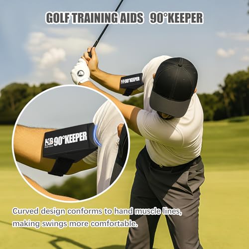 Golf Swing Trainer Aid, 90°Keeper Golf Posture Correction Training Aid, Professional Swing Accuracy Improvement Tool for Preventing Over Swinging