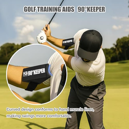 Golf Swing Trainer Aid, 90°Keeper Golf Posture Correction Training Aid, Professional Swing Accuracy Improvement Tool for Preventing Over Swinging