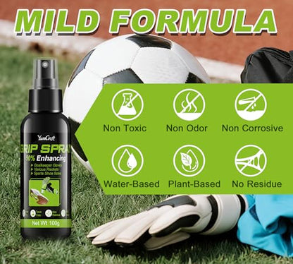 Shoe Grip Spray 7oz, Anti-Slip Sole Traction Enhancer for Sports Shoes Sneakers, Non-Sticky Quick-Dry Grip Boost for Basketball Volleyball Golf Tennis, Indoor Outdoor Courts & Athletic Gear