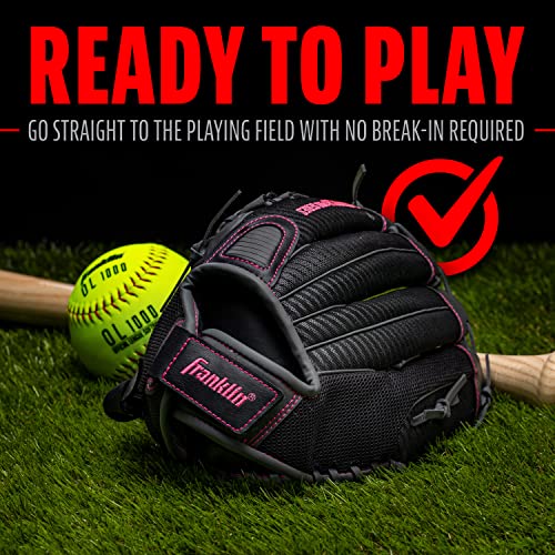 Franklin Sports Girls Softball Glove-Women's Windmill Fastpitch+Slowpitch Softball Glove-Right and Left Hand-Adult - color: Pink, size: 12"