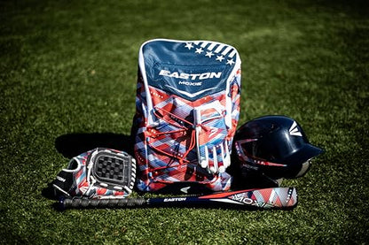 Easton | MOXIE Backpack Equipment Bag | Baseball / Softball | T-Ball / Rec / Travel | Multiple Styles - color: USA