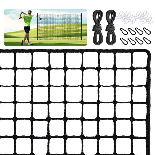 Golf Nets Practice，Sports Nets for Backyard Driving Real Golf Balls10ft to 60ft, Ball Stop Netting for Garage Swing Training, Indoor Outdoor Nylon Heavy Duty Soccer, Basketball, Pickleball Accessories - size: 10ft×50ft