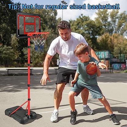 ShyLizard Boys Toy Gifts for 3 4 5 6 7 8 Years Old, Kids Basketball Hoop Adjustable Height 3.5FT-6.2FT, Mini Basketball Hoop for Kids, Basketball Goal Toys Outdoor Indoor Game Gifts for Boys