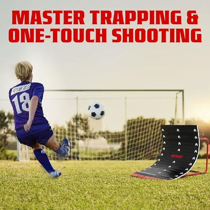 Soccer Rebounder Rebound Net, Kick-Back Football Training Gifts, Aids & Equipment Heavy-Duty - style: Return Ramp