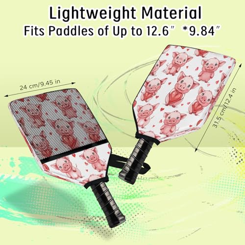 Pickleball Paddle Cover with Pockets and Handle Strap, Racket Sleeve and Ball Holder Organizer, 1 Pcs - color: black