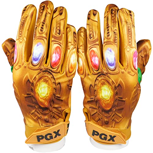 PGX Power Stones Youth Baseball Gloves (Gold, Youth Large) - Adult & Youth Baseball & Softball Gloves, Leather Palm, Wrist Strap for Secure Fit