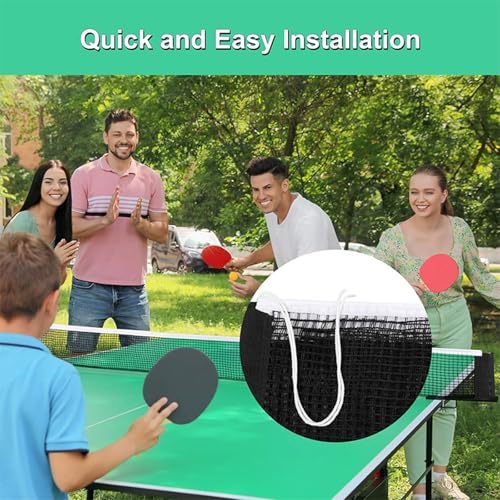 Quick Assembly Table Tennis Net Folding Portables Universals Pingpong for Various Tables Durability Adjustable Height Pingpong - color: Blue four pack edge