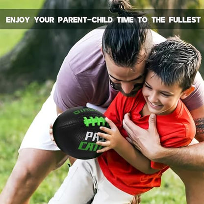 PassCatch Pee Wee Size Training Football, Fatherless Bounce Back Football Training Equipment Composite Leather Improving Enhance Solo Passing Catching Skills Official Size(Ages3-9,Deflated)