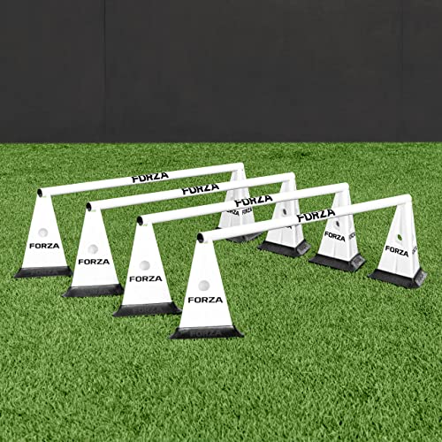 FORZA Cone & Hurdle Training Sets | Improve Your Speed & Agility Skills - Available in 3 Styles and 8 Colors - color: White, style: Pro Tri Cone