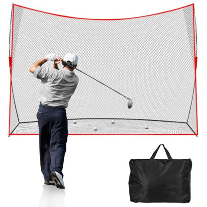 Golf Net: 10x7ft Heavy Duty Golf Practice Net for Indoor/Outdoor Training, Portable Golf Hitting Net with Carry Bag, Ideal Golf Training Aid for Golfers Backyard Driving Chipping Swing (Standard) - style: 10x7ft