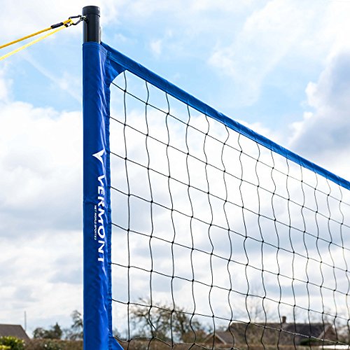 Vermont Portable Volleyball Sets [Beach or Standard] | Volleyball Training Equipment - Volleyball Posts, FIVB Nets, Guy Ropes & Carry Bag | Volleyball Net Outdoor - color: Pro Set