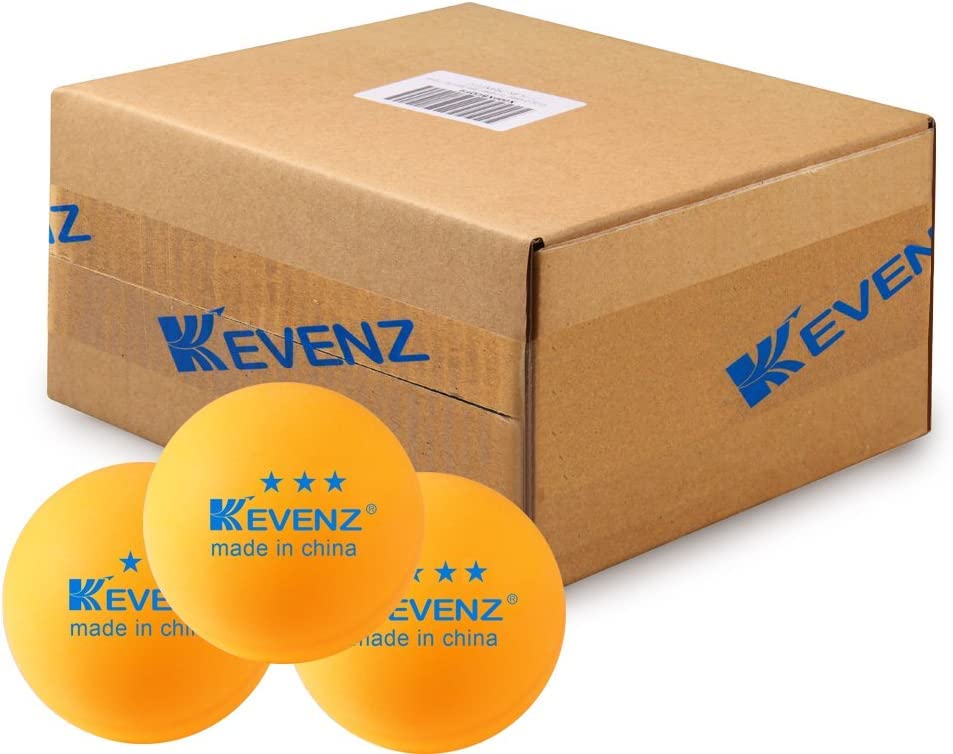 KEVENZ 3 Star Ping Pong Balls, 40+mm Advanced Table Tennis Ball, Bulk Outdoor Ping Pong Balls (Orange, White) - color: Orange, 120-Pack
