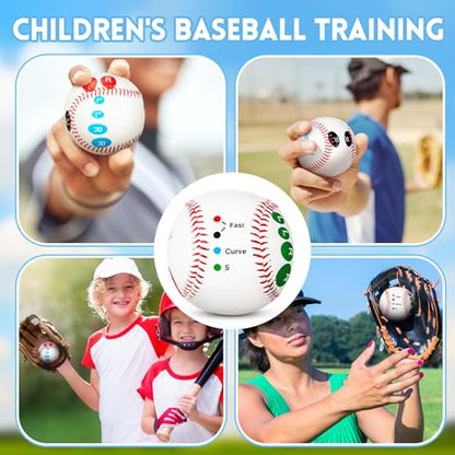 RoundFunny Training Baseball with Finger Placement Markers Baseball Training Equipment for Teenagers Beginners to Learn Multiple Grips - style: Classic