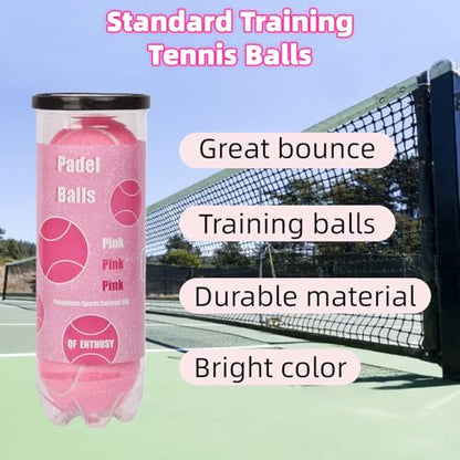 Pink Tennis Balls, 3 Pack Tennis, Suitable for Beginner, Training, Matches & Practice Sessions, Single Can(Pink)