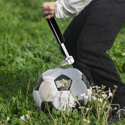 Portable 8-inch Sports Ball Pump for Basketball Soccer Volleyball with Pump Needle and Flexible Hose Handheld Inflation for Outdoor Team Sports and Exercise Balls
