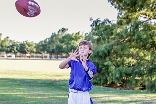 WristCoaches Football Play Wristbands - Youth Quarterback Gear - Wristband Playbook - Softball Wristbands for Signs - color: Royal