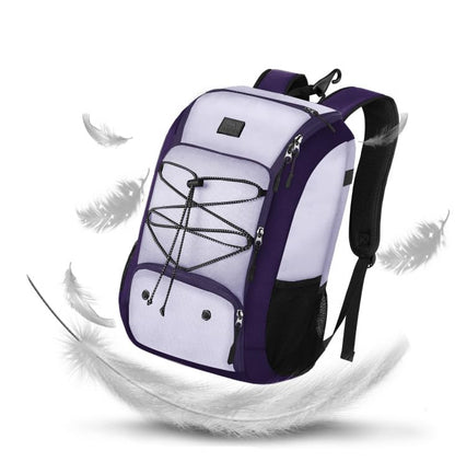 MATEIN Baseball Backpack, Softball Bat Bag with Shoes Compartment for Youth, Boys and Adult, Lightweight Baseball Bag with Fence Hook Hold TBall Bat, Batting Mitten, Helmet, Caps, Teeball Gear - color: Purple, size: 29L