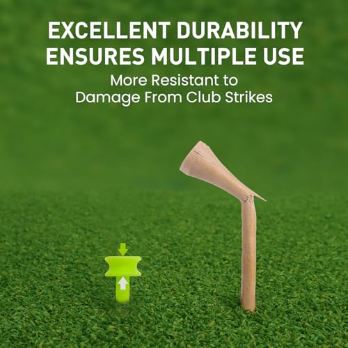 VEASAERS Golf Castle Tees Plastic Step Down Unbreakable Mixed Value 60 Count, 2 3/4, 2 1/4, 1 1/2 Inch Tee Length Pack Available for Practice