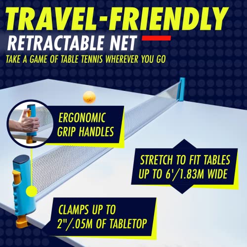 NIBIRU SPORT Professional Ping Pong Paddle Sets - 2 Player or 4 Player Table Tennis Paddles, Retractable Net, Pingpong Balls and Carry Bag Storage Case - Table Tennis Equipment & Ping Pong Accessories - style: 4 Paddles+6 Balls+Net