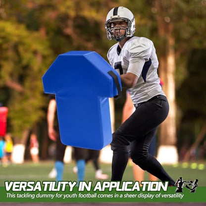 Tinideya 22" x 26" Football Tackle Dummy with Heavy-Duty Handles Football Blocking Pads Durable Sports Training Blocking Shield for Basketball MMA Kick Shield Kickboxing - color: Blue