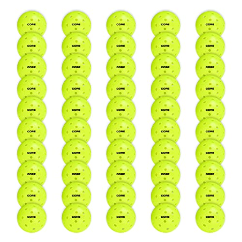 CORE Pickleball: PRO-40 | Outdoor Pickleball Balls - Durable, Regulation Size - USAPA Tournament Approved & Official Brand-Pickleball World Cup - color: Neon -48-Pack