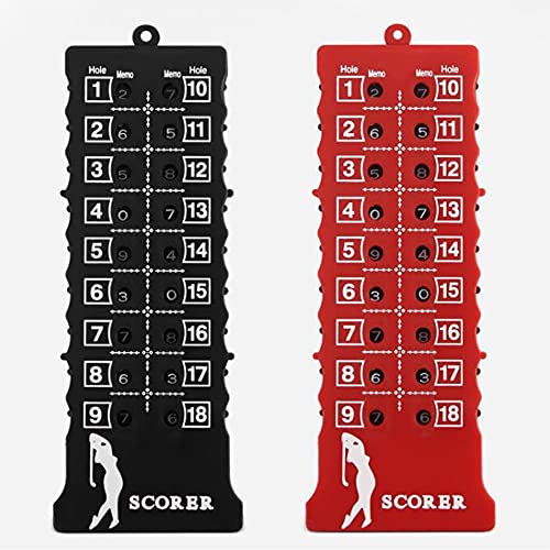 2 Pcs 18 Hole Golf Stroke Counter Golf Score Counter Scoreboard Training Practice Competition Accessory