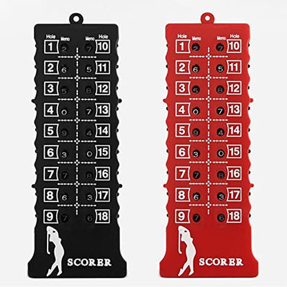 2 Pcs 18 Hole Golf Stroke Counter Golf Score Counter Scoreboard Training Practice Competition Accessory
