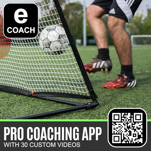 QUICKPLAY Spot Target Soccer Rebounder | Weather-Resistant Rebound Net with Carry Bag | Great for Passing, Receiving, and Trapping Practice | Ideal for Team or Solo Training - style: 5x3ft