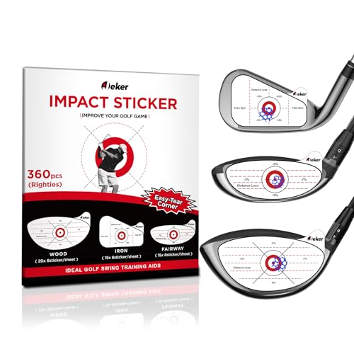 Golf Impact Tape - High-Resolution Strike Stickers for Iron, Wood & Fairway Clubs, Non-Residue, Swing Training Aid Impact Labels
