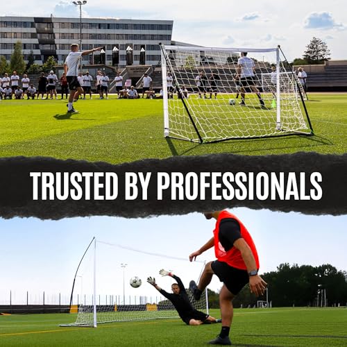 QuickPlay Kickster Elite Portable Soccer Goals - Ultra Fast Setup Weighted Training Goals for Backyard, Turf & Indoor Use - Durable Soccer Nets for Home & Team Practice - style: 6 x 4'