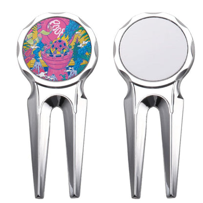 30pieces Sublimation Blank Golf Fork Divot Repair Tool Divot Tool and Ball Marker, DIY Heat Transfer Print Gift Ideas Golf Fork Multitool for Men Golfers