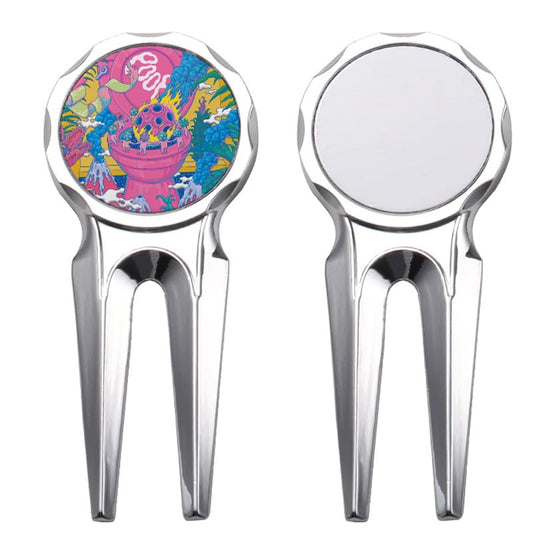 30pieces Sublimation Blank Golf Fork Divot Repair Tool Divot Tool and Ball Marker, DIY Heat Transfer Print Gift Ideas Golf Fork Multitool for Men Golfers