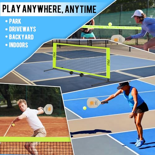 FDLS 5FT/10FT Portable Small Pickleball Net for Driveway Backyard,with Carry Bag for Indoor Outdoor, for All Levels, Easy Set up - style: 5FT Green