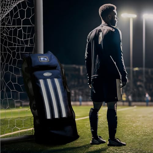 OrgaWise XXL Soccer Ball Bags for Coaches | 600D Oxford Cloth | SBS Zippers | Card Holder | Night Reflective Strips | Plated Holes | Chest Strap | Carry Handle - color: Blue