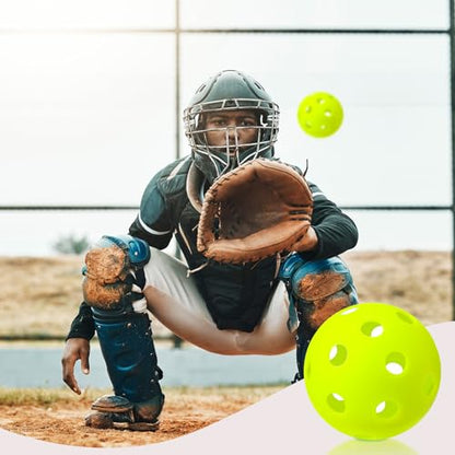 Lunmon 36 Pcs Practice Baseball 42mm Small Training Balls Plastic Hollow Softballs Golf Balls with a Drawstring Bag for Backyard Hitting Batting Training Indoor Outdoor Use