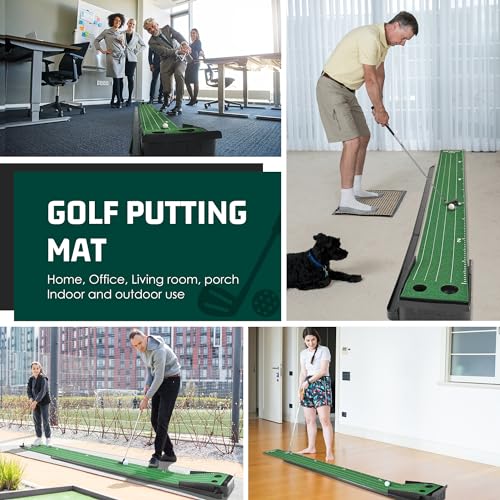 ropoda 9ft Golf Putting Green, Classic or with a Putting Mirror - color: green