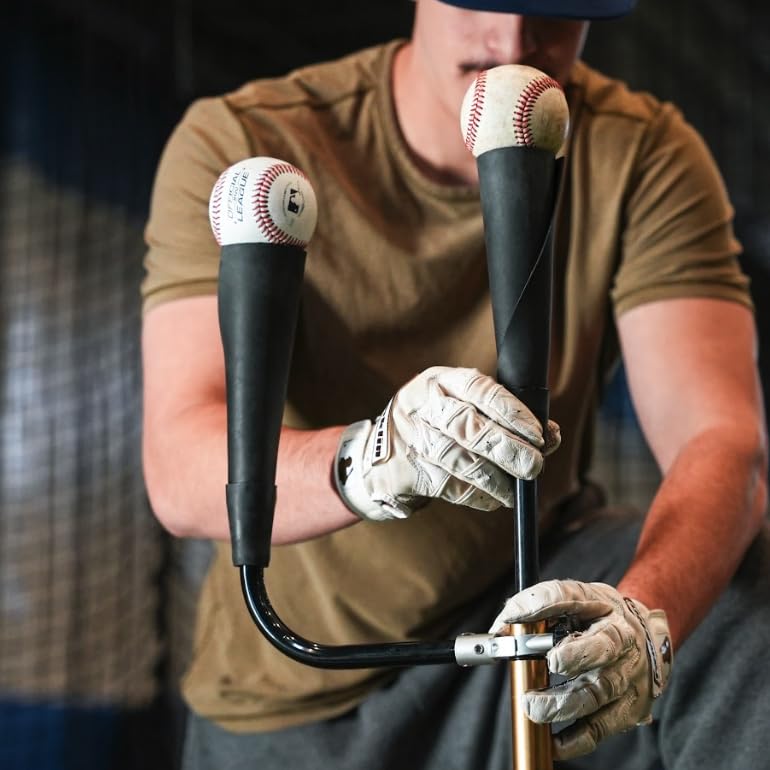 Dual Training Baseball & Softball Tee Arm Attachment Improve Swing Path, Mechanics, and Focus. CT4 Auxiliary Arm Attachment