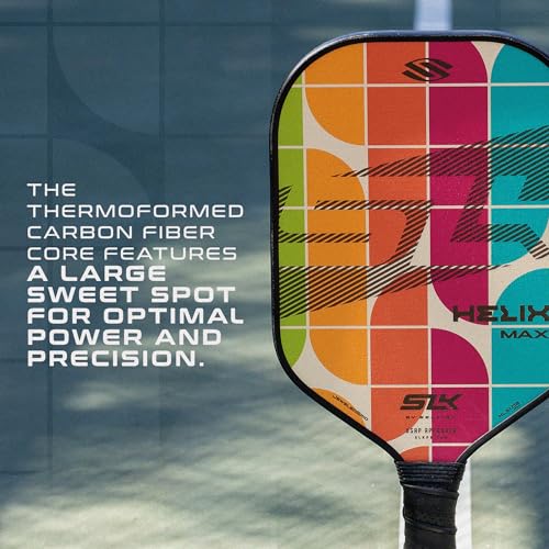 Selkirk Sport SLK Helix Pro Pickleball Paddle | Thermoformed Carbon Fiber Pickleball Paddles with Carbon Fiber & Fiberglass Hybrid Face | Unmatched Control - color: Jeweled