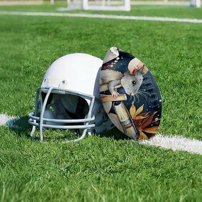 American Football, Official Size 11.9 x 7.3 Inch, Premium Composite Leather High-Grip Ball with Pro-Style Lacing, Unique Prints for Training, Games & Gifts - color: Mouse Books