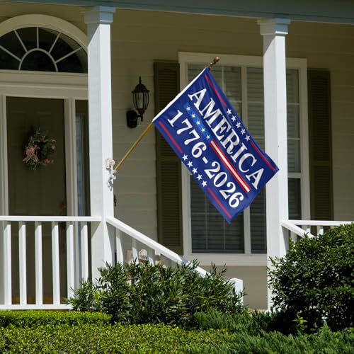 America Birthday Flag 3x5Ft 1776 2026 Years Anniversary Patriot Banner with Two Brass Grommets Flags for Street Event Yard Parties Decoration