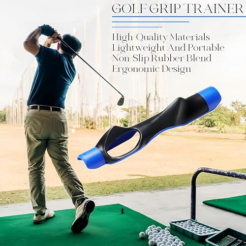Golf Grip Trainer, Golf Club Grips,Golf Training Aid, Grip Trainer Golf to Help Train Correct Hand Position and Improve Swing Rhythm,Golf Grip Kit Accessories Gifts
