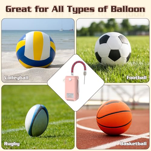 Balloon Pump Electric Air Pumps, 2-in-1 Electric Air Balloon Pump，Balloon Inflator for 260q,Foil, Latex Balloons and Sport Balls - style: Pink