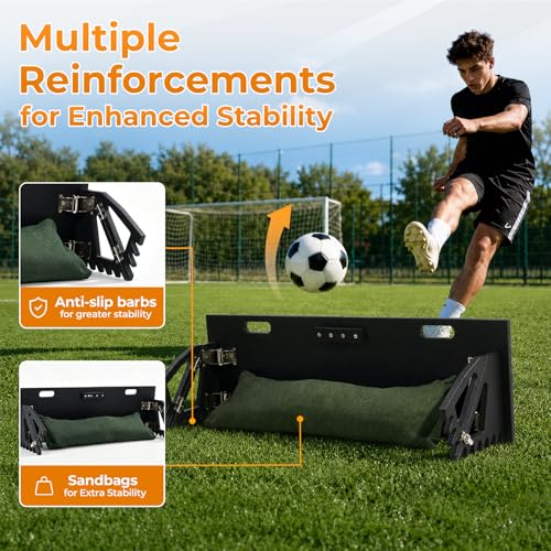 HDPE 3-in-1 Soccer Rebounder Board,Foldable & Portable Soccer Training Rebounder for Indoor Outdoor Training