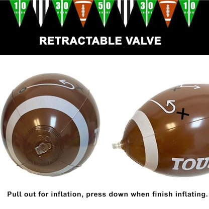 GiftExpress 12pc 16" Inflatable Footballs for Gameday and Party Favor, Sport Party Decorations, Super Fun Football Games Playbook - Playcall