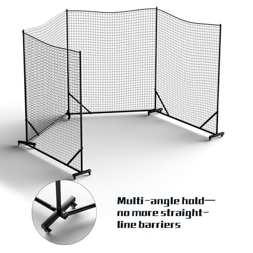 MR Ball Stop Net System, Movable Heavy Duty Backstop Net, 2 in 1 Multi-Sport Stop Netting, Ball Barrier Sports Practice Barrier Net for Professional, College and Grade School Training - size: 40 Ft