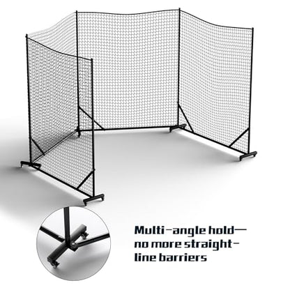 MR Ball Stop Net System, Movable Heavy Duty Backstop Net, 2 in 1 Multi-Sport Stop Netting, Ball Barrier Sports Practice Barrier Net for Professional, College and Grade School Training - size: 40 Ft