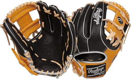 Rawlings | Heart of The Hide Baseball Glove | R2G Models | Advanced Break-in | Sizes 11.5" - 12.75" | Multiple Styles - color: Black / Tan | Pro I Web, size: 11.5" | Infield