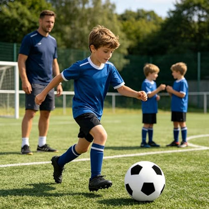 3 Pcs Silent Soccer Ball, Sizes 3/5 /7 Soft Foam Soccer Ball Indoor House Ball for Quiet Training 3Pcs Airless Football Multi-Use for Dribbling Practice, Gift for Soccer Fans