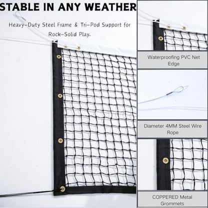 Pickleball Net Replacement 22x3ft, Professional Portable Pickleball Nets Heavy Duty Net Fits Standard Posts, Official Regulation Size for Indoor Outdoor Courts (Net Only)