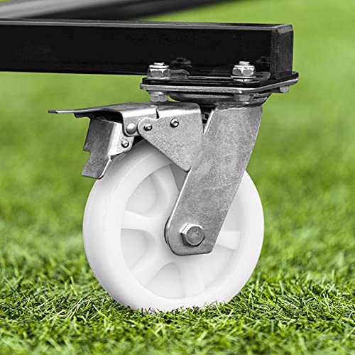 FORZA Football Snap & Pass Trainer Net | 8ft Quarterback Target Net with Adjustable Angles, Durable Steel Frame, and Portable Caster Wheels